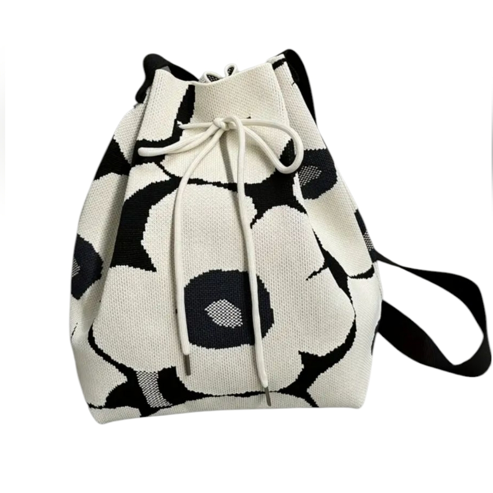 Floral Black and White Backpack